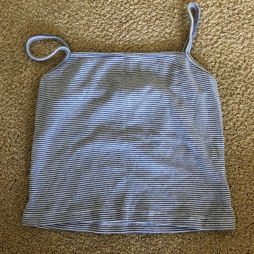 brandy melville blue and white top
